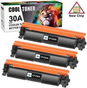 3Pack CF230A Toner For HP 30A 30X LaserJet Pro MFP M227fdw M227fdn M203dw