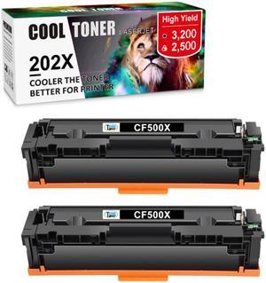 2PK Black Toner CF500A CF500X 202X For HP 202A Color LaserJet Pro M281fdw M281cdw M254dw