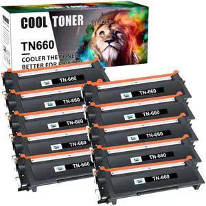 10 Pack TN660 Toner Cartridge Compatible With Brother TN630 HL-L2320D MFC-L2700DW