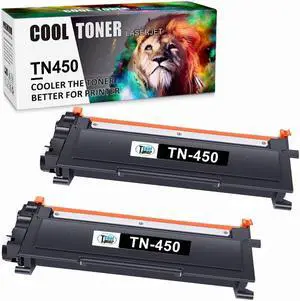 2 Pack TN450 Toner Cartridge High Yield for Brother HL-2280DW 7360N HL-2270DW 2 Pack TN450 Toner Cartridge High Yield for Brother HL-2280DW 7360N HL-2270DW