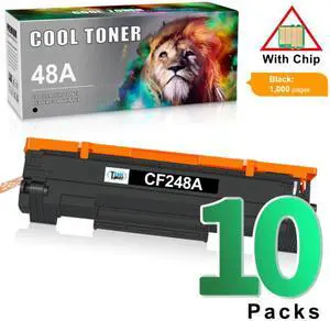 10 Pack CF248A High Yield Toner Cartridge For HP 48A Laserjet Pro M15W MFP M29W M28W