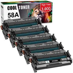 5PK Toner CF258A Cartridge For HP 58A LaserJet Pro M404n M404dn M428fdw