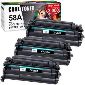 3PK Toner CF258A Cartridge For HP 58A LaserJet Pro M404n M404dn M428fdw