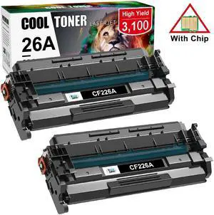 2x For HP 26A CF226A Black Toner Cartridge LaserJet Pro M402dw M426fdw M426 M402