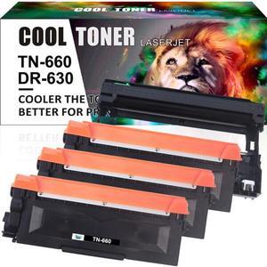 3xTN660 Toner + 1xDR630 Drum Cartridge Compatible With Brother MFC-L2700DW printer
