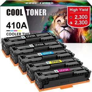 5 PK CF410A Toner Cartridge For HP 410A 477A LaserJet Pro M452dw M477fnw m477fdw