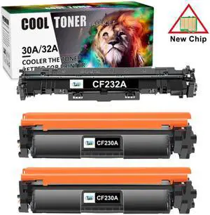2x Toner CF230A CF232A 1x Drum for HP LaserJet Pro M203dw M203dn M227fdn