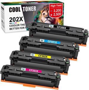4 Pack CF500A Toner For HP 202A Color LaserJet Pro M281cdw M281fdw M254dw 202X
