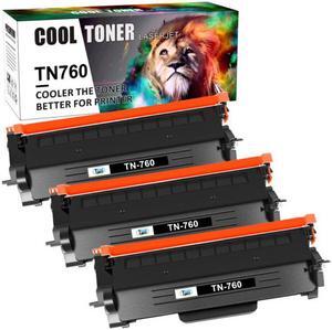 3x Toner Compatible for Brother TN760 MFC-L2710DW MFC-L2750DW HL-L2395DW
