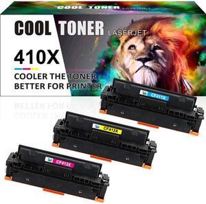 3PK CMY Toner Compatible with HP 410X CF410X LaserJet Pro MFP M477fnw M477fdw M452dn