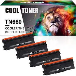 4x TN660 Toner Cartridge Compatible With Brother MFC-L2700DW HL-L2360DW