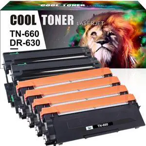 4x TN660 Toner 2x DR630 Drum Cartridge Compatible With Brother MFC-L2700DW HL-L2360DW