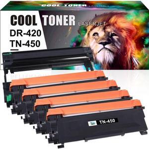 4 TN450 Toner + 1 DR420 Drum Unit Compatible for Brother HL-2270DW DCP-7065DN