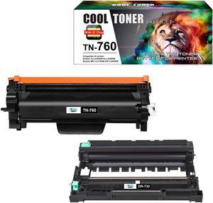 5PK Toner Compatible With Brother TN760 DR730 MFC-L2710DW HLL2370DW L2395DW