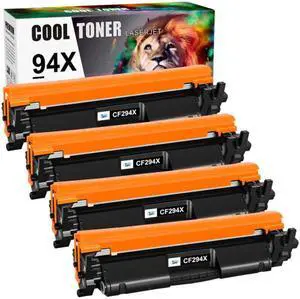 4 Pack Black 94X CF294X Toner Compatible With HP LaserJet Pro MFP M118dw M148dw M149fdw