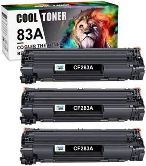 3PK Toner CF283A Cartridge Compatible With HP 83A LaserJet Pro M125a M127fn MFP