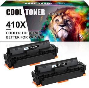 2PK Black Toner Compatible with HP 410X CF410X LaserJet Pro MFP M477fnw M477fdw M452dn