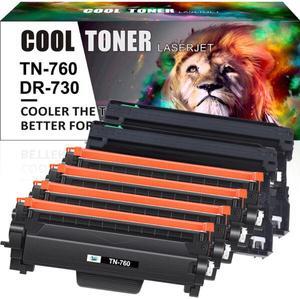 4 TN760 Toner + 2 DR730 Drum Compatible With Brother