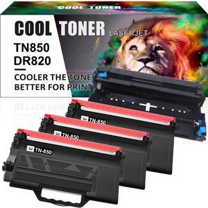 3 TN850 Toner + 1 DR820 Drum Compatible With Brother