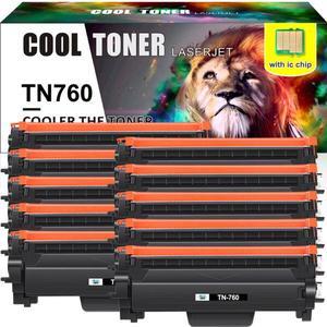 10 Pack TN760 Toner Compatible With Brother