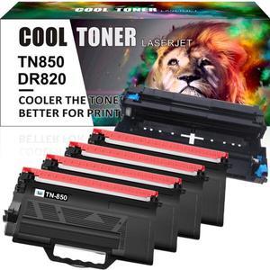 4 TN850 Toner + 1 DR820 Drum Compatible With Brother