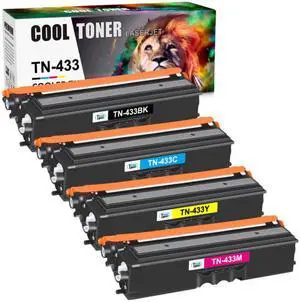4PK (KCMY) Toner Compatible With Brother TN433 TN-433 HL-L8260cdw HL-L8360cdw MFC-L8610cdw
