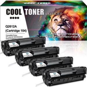 4PK Toner Compatible with HP Q2612A 12A LaserJet 1012 1010 1018 1020 3030 3020