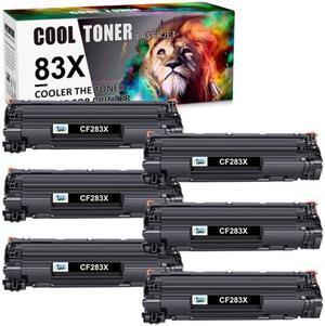 6PK Toner CF283A CF283X Compatible with HP 83A 83X LaserJet Pro MFP M225dn M225d