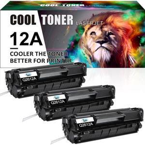 3PK Toner Compatible with HP Q2612A 12A LaserJet 1012 1010 1018 1020 3030 3020