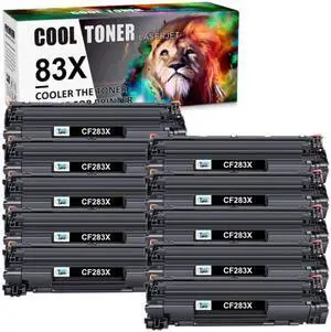 10PK Toner CF283A CF283X Compatible with HP 83A 83X LaserJet Pro MFP M225dn M225d
