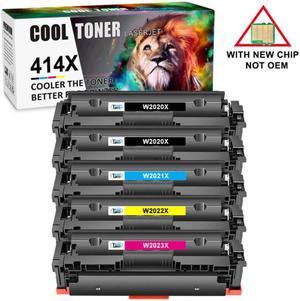 5PK 2K+CMY Toner WITH CHIP W2020A 414X W2020X For HP 414A Laserjet M479 M479fdw M454dw
