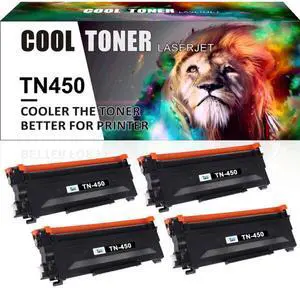 4x TN450 TN-450 High Yield Toner Cartridge Compatible for Brother HL-2220