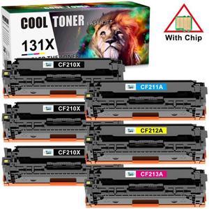 6PK (KK+KCMY) Set Toner CF210A 131A Color Fit For HP LaserJet Pro 200 M251nw MFP M276nw Printer