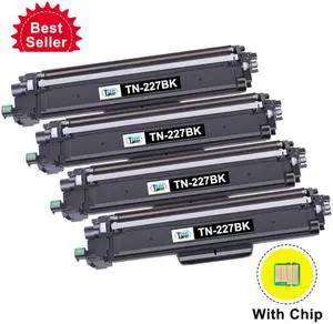 4x TN227 Black Toner Cartridge Compatible for Brother TN223 MFC-L3770CDW HL-L3270CDW