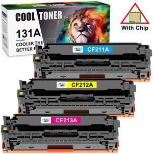 3PK (CMY) Toner CF210A 131A Color Fit For HP LaserJet Pro 200 M251nw MFP M276nw Printer