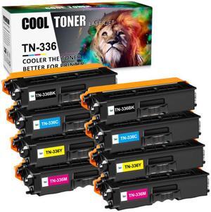 8PK (2K+2C+2M+2Y) Toner TN336 Cartridge For Brother HL-L8250 HL-L8350CDW MFC-L8850CDW L8600CDW