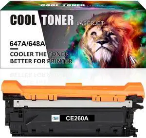 1 Pack Black 647A CE260A -CE263A Toner Compatible with HP Color LaserJet CP4520 CP4525