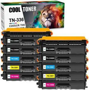 10PK (4K+2C+2M+2Y) Toner TN336 Cartridge For Brother HL-L8250 HL-L8350CDW MFC-L8850CDW L8600CDW