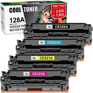 Set of 4PK CE320A 128A Toner Cartridge For HP LaserJet Pro CP1525NW CM1415FNW