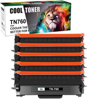 5PK TN760 Toner Compatible For Brother DCP-L2550DW HL-L2395DW L2390DW