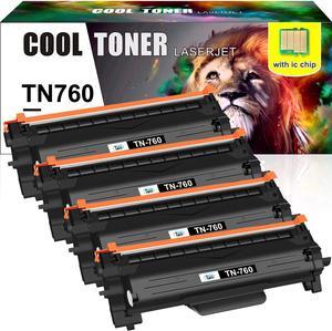 4PK TN-760 Compatible With Brother TN760 Toner Cartridge HL-L2395DW