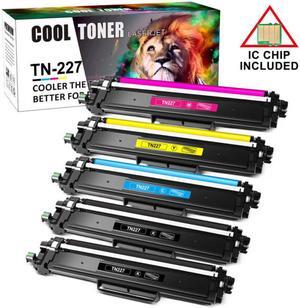5PK (1 Set+1 Black) Toner Compatible With Brother TN227 TN227BK HL-L3210CW L3750cdw MFC-L3770CDW