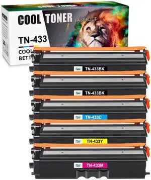 5PK (1 Set+1BK) TN433 Toner Compatible With Brother TN436 HL-L8360CDWT MFC-L8900CDW