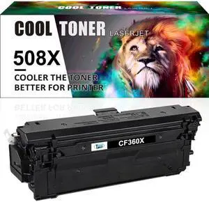 1PK Black Toner CF360X Compatible with HP 508X LaserJet Enterprise M553n dn M577 M552d