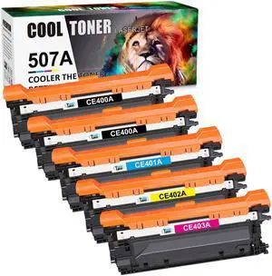 5PK (2BK+1C+1M+1Y)  CE400A Toner Cartridge for HP 507A Color LaserJet 500 M551n M570dn M575F
