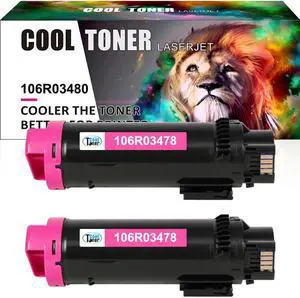 2PK Magenta Color Toner Cartridge for Xerox Phaser 6510 WorkCentre 6515 dn dni n 106R03480