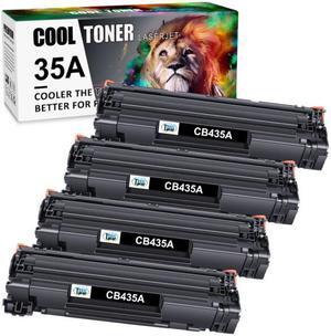 4PK Black Toner  35A CB435A Cartridge Compatible with HP LaserJet P1005 P1006 P1009