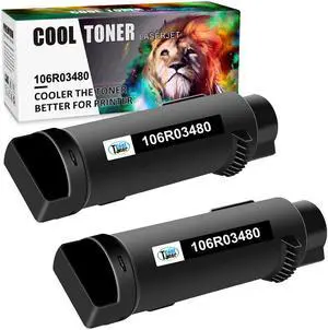 2PK Black Color Toner Cartridge for Xerox Phaser 6510 WorkCentre 6515 dn dni n 106R03480