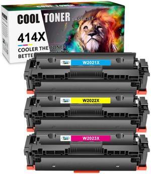 3PK CMY Toner for HP 414X W2020A Laserjet Pro MFP M479fdw M479fdn M454dn