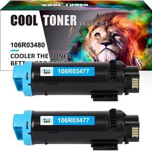 2PK Cyan Color Toner Cartridge for Xerox Phaser 6510 WorkCentre 6515 dn dni n 106R03480
